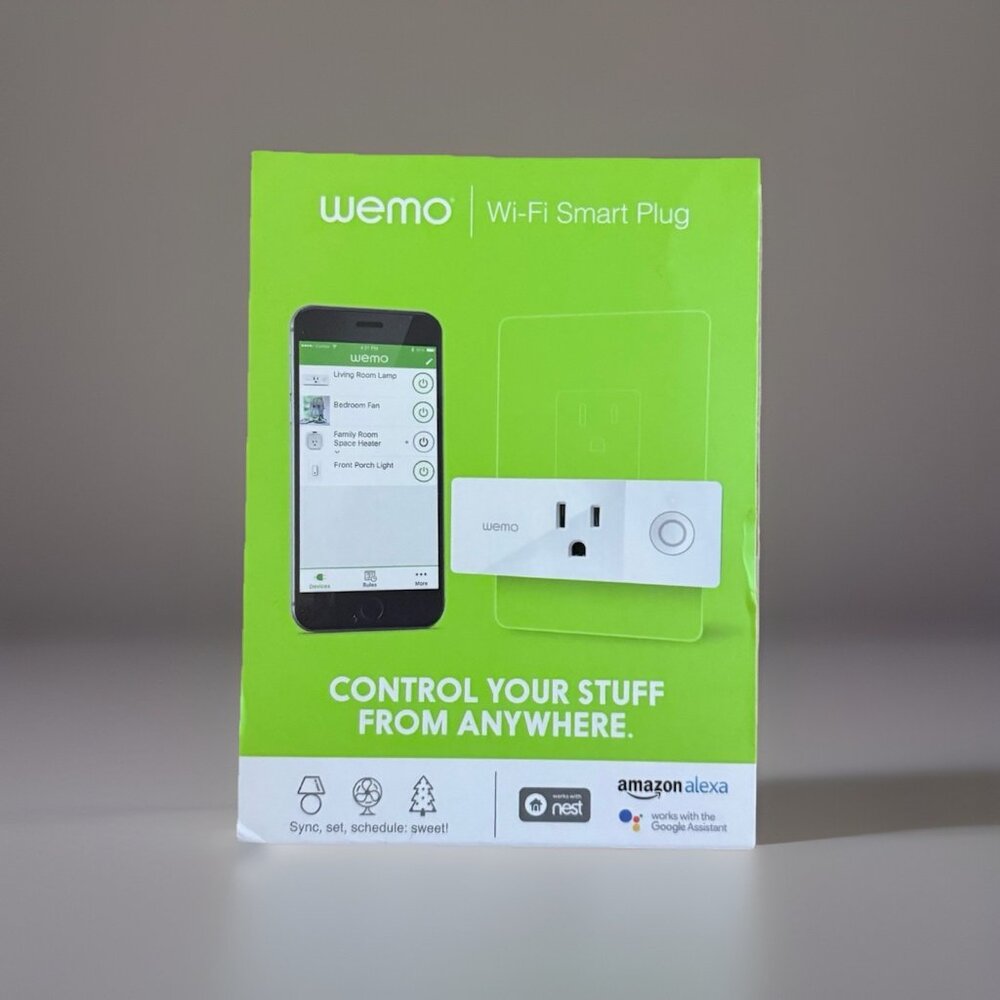WeMo F7C063 WiFi Smart Plug with Alexa, Google Assistant and Nest Systems